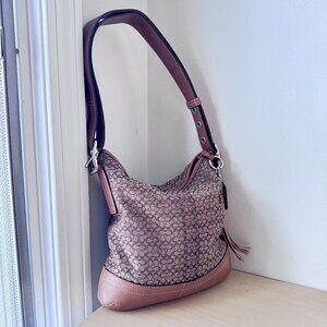 Coach Signature Shoulder Bag | Brown Canvas & Leather 👜✨